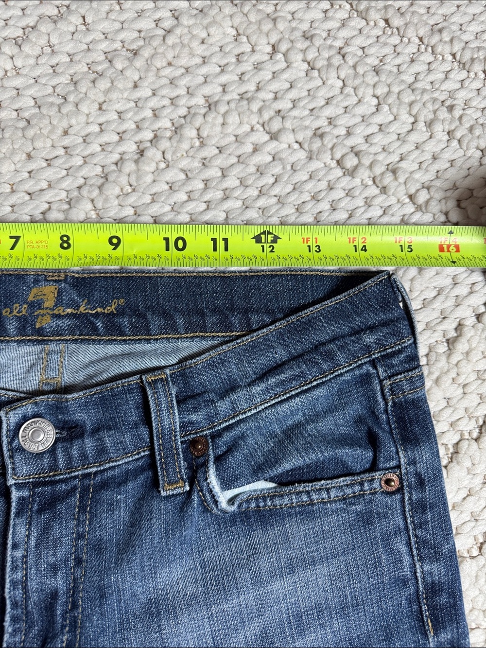 7 For All Mankind Bootcut Jeans 28x29 - Picture 6 of 8
